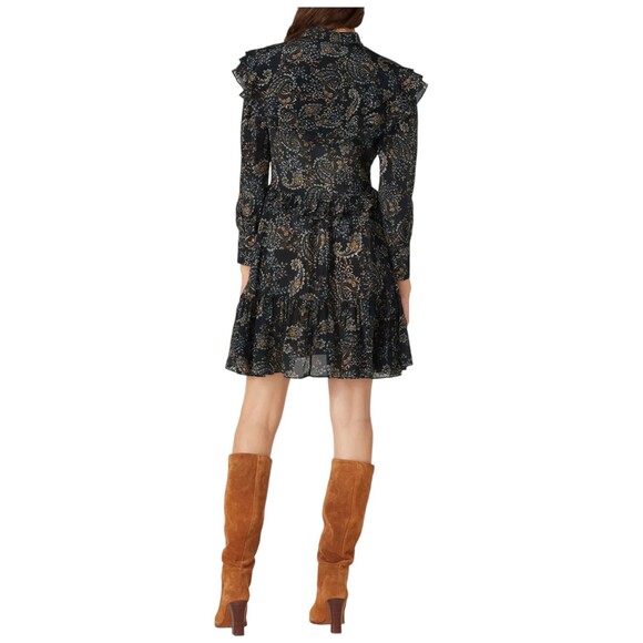 NICHOLAS Elsie Paisley Long Sleeve Ruffle Floral Mini Dress Size 2 ($475) - Picture 8 of 15